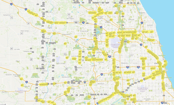 Recent snapshot of hotspot cameras more than double the number of road-facing cameras available to operators in Chicago