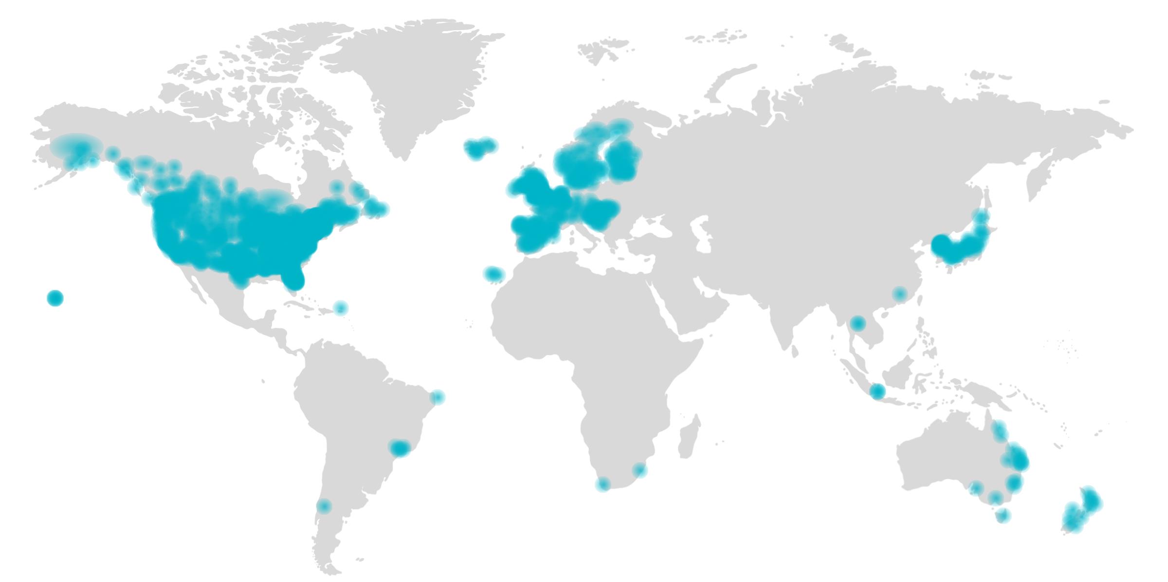 Global coverage map