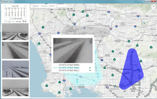 A tool using Vizzion’s historical imagery and web service to review and confirm historical weather events.