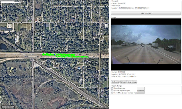 A custom tool developed by Vizzion to help a mapping provider see infrastructure changes at thousands of proprietary locations.