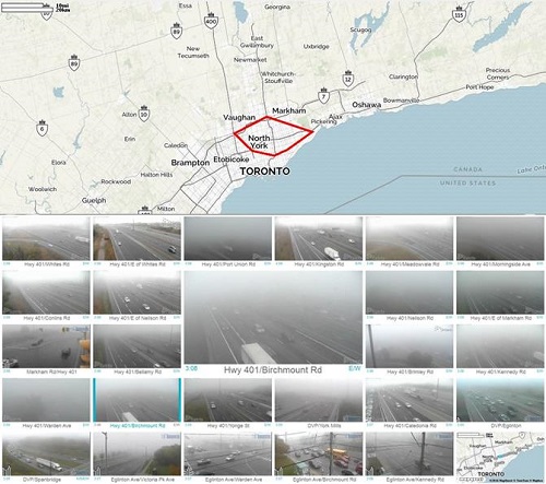 Some low visibility images detected by our system in Toronto.