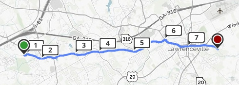 Image of cameras matches to a route