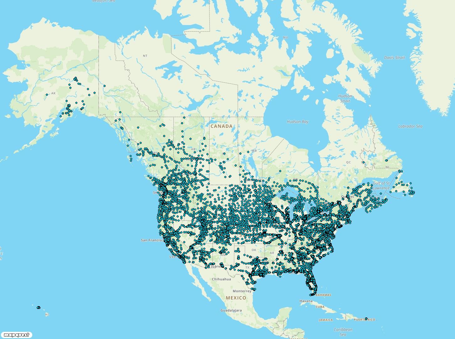 Traffic Camera Coverage Across North America