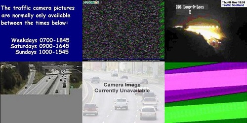 Some examples of the out-of-service camera images we’re able to detect and filter out.