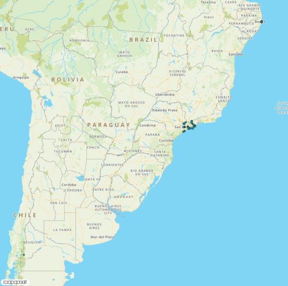 Traffic Camera Coverage Across South America