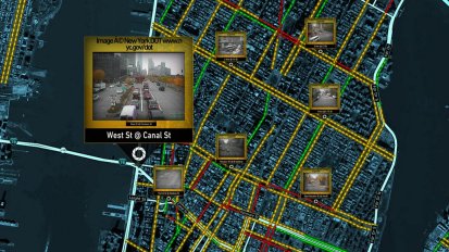 Vizzion traffic cameras display based on location and zoom level
